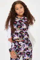 Mini All Over Print Cozy Knit Jogger Set(Black/combo,4)