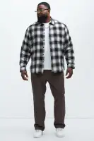 Oakwood Flannel Shirt(Black/combo,S)