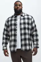 Oakwood Flannel Shirt(Black/combo,S)