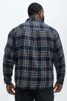 Mansen Flannel Shirt(Black/combo,S)