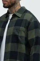 Park Flannel Shirt(Green/combo,S)