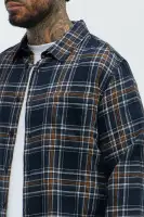 Mansen Flannel Shirt(Black/combo,S)