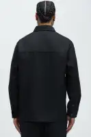 Kerr Textured Button Up Shirt(Black,S)