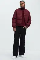 Deon Bomber Jacket(Burgundy,S)