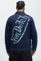Von Dutch Oversized Font Denim Jacket