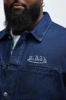 Von Dutch Oversized Font Denim Jacket(Navy,S)