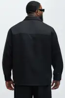 Kerr Textured Button Up Shirt(Black,S)