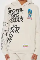 Mini Sonic Embroidered Patches Fleece Jogger Set(Taupe,4/5)