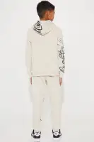 Mini Sonic Embroidered Patches Fleece Jogger Set(Taupe,4/5)