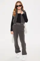 Mini Heather Sherpa Puffer Vest Set