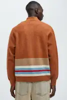 Wait Is Over Zip Sweater(Brown/combo,S)