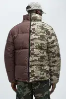 Shuffle Split Puffer Jacket(Brown Combo,S)