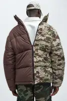Shuffle Split Puffer Jacket(Brown Combo,S)