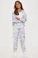 Mini Cozy Knit Zip Up Jogger Set