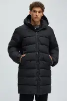 Flexin' Puffer Long Coat(Black,S)