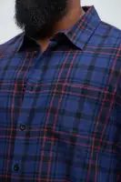 Bonad Plaid Shirt(Blue/combo,S)