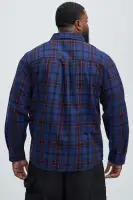 Bonad Plaid Shirt(Blue/combo,S)
