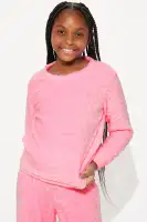 Mini Leopard 2 Piece Crew Neck Wide Pant Set(Pink,7/8)