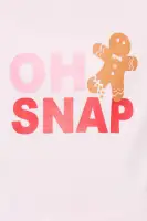 Mini Oh Snap Gingerbread Plush Pant Set(Pink/combo,4/5)