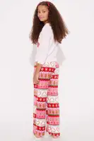 Mini Oh Snap Gingerbread Plush Pant Set(Pink/combo,4/5)