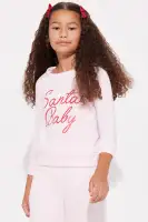 Mini Santa Baby Plush Pant Set(Pink,8/10)