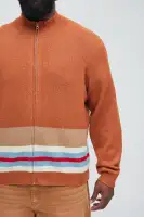Wait Is Over Zip Sweater(Brown/combo,S)