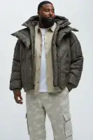 Feyd Quilted Puffer(Brown,S)