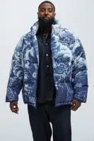 Michelangelo Quilted Puffer(Blue/combo,S)