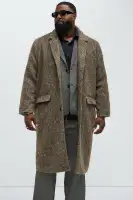 Been A Year Mohair Relaxed Long Coat(Brown,S)