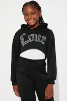 Mini Love Is The Answer Fleece Set(Black,4)