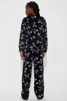 Mini Bows Over Everything 2 Piece Wide Pant Set(Black,7/8)