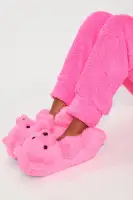 Mini Cute And Cuddly Teddy Bear Slippers(Pink,2/3)
