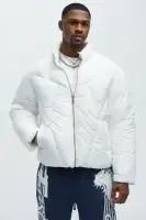 Lost Times Puffer Jacket(White,S)