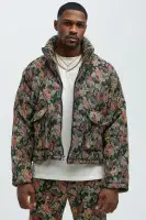 Bellevue Light Weight Cropped Tapestry Puffer
