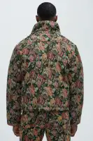 Bellevue Light Weight Cropped Tapestry Puffer(Black/combo,S)
