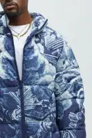 Michelangelo Quilted Puffer(Blue/combo,S)