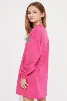 Mini She's Popular Sweatshirt Dress(Hot Pink,4/5)
