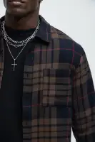 Yeah Right Plaid Shirt(Multi Color,S)