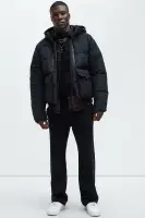 Carter Hooded Puffer Jacket(Black,S)