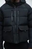 Carter Hooded Puffer Jacket(Black,S)