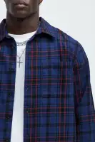 Bonad Plaid Shirt(Blue/combo,S)