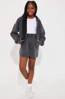 Mini On The Go Fleece Short Set(Charcoal,4/5)