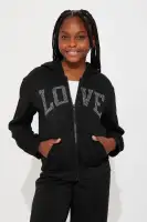 Mini Keep On Loving Matching Fleece Set(Black,4)
