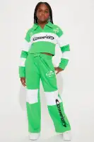 Mini Champion Polo Sweatpant Set(Green,4/5)