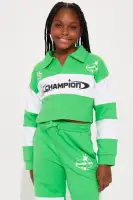 Mini Champion Polo Sweatpant Set(Green,4/5)
