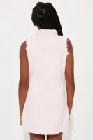 Mini Frayed Pink Denim Dress(Pink,4/5)