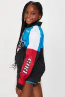 Mini Racing Baby Girl Speed Windbreaker Set(Black/combo,4)