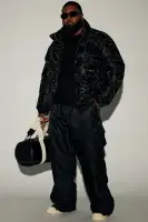 On A Trip Cropped Puffer(Black,S)