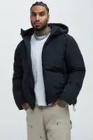 Jason Hooded Puffer Jacket(Black,S)