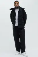 Misael Hooded Puffer(Black,S)